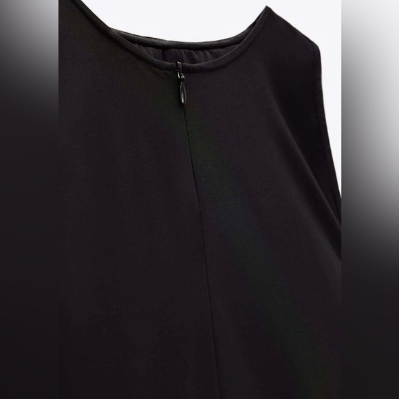ZARA BALLON TOP WITH ZIPPER SIZE M COLOR BLACK NWT - Picture 11 of 16